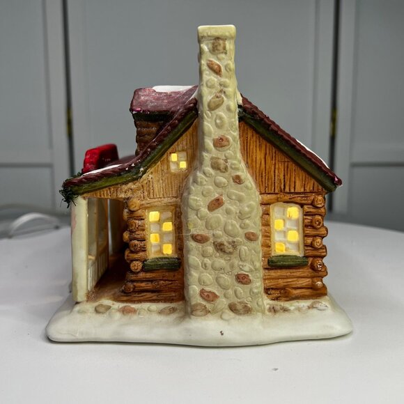 Guest House Lodge Christmas Valley Porcelain Lighted Holiday Village Decoration - Picture 9 of 12